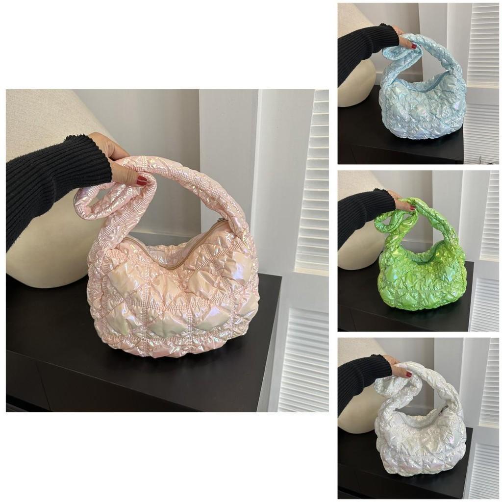 Fashionable Soft Puffer Large Capacity Tote Bag With Quilted Design For Daily Use