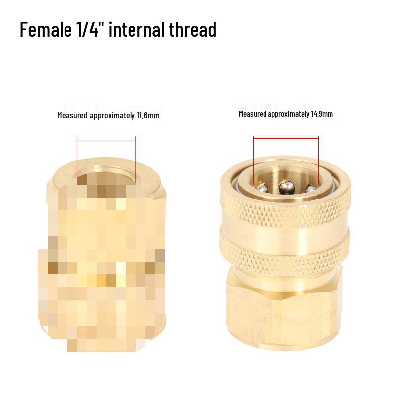 High-Pressure Copper Quick-Connect Water Hose Adapter for Car Washers