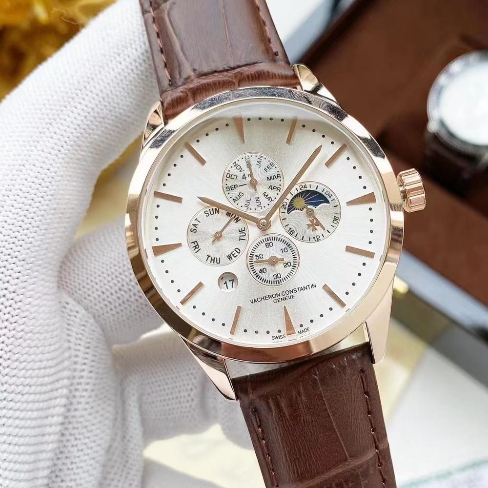 Business Casual Men's Automatic Stainless Steel Mechanical Watch Leather Strap