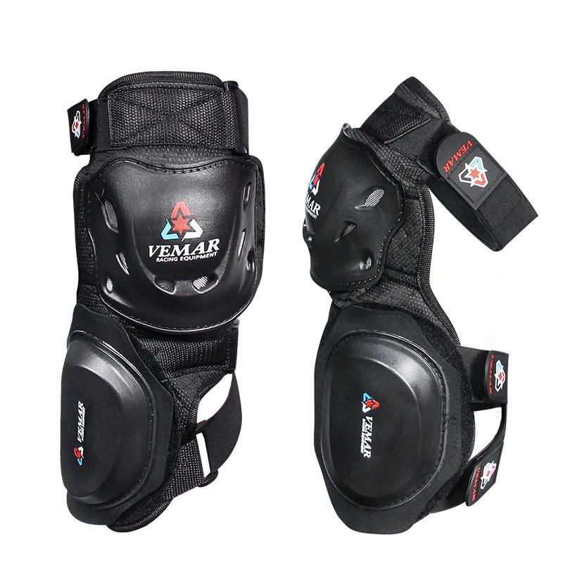 VEMAR Motorcycle Knee Pads Off-Road Racing Cycling Protective Gear Safety Equipment Black Set Of 2