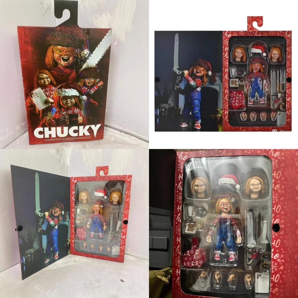 Childs Play Chucky Christmas Edition Pvc Figurine With Articulated Joints For Collectors