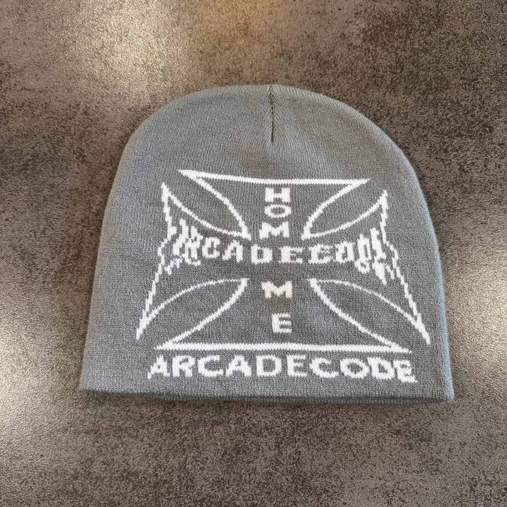 Cross Urban Streetwear Letter Knitted Cap With Acrylic Material For Casual Style