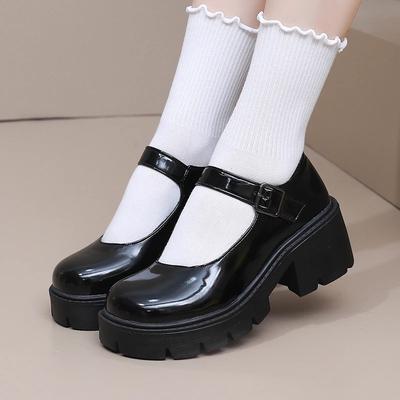 Fashion Women  Shoes Vintage Girls Platform Pumps High Heels Platform Lolita Shoes Japanese Style College Sweet Student Shoes