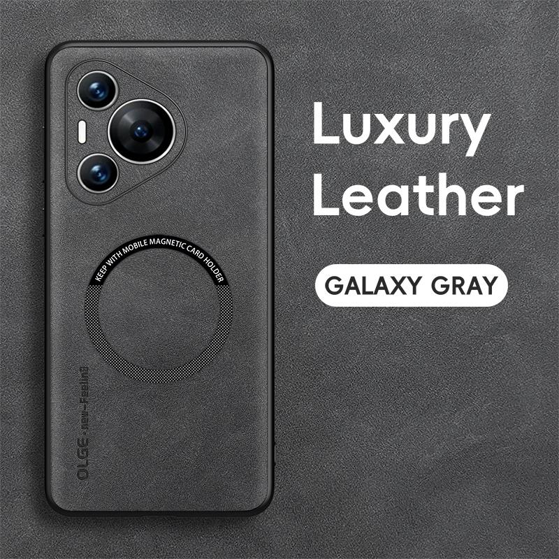 Magnetic Retro Leather Soft Case For Huawei Pura 70 Ultra Pura 70 Pro Plus Pura70 Pro Plus Wireless Charging Phone Case Cover