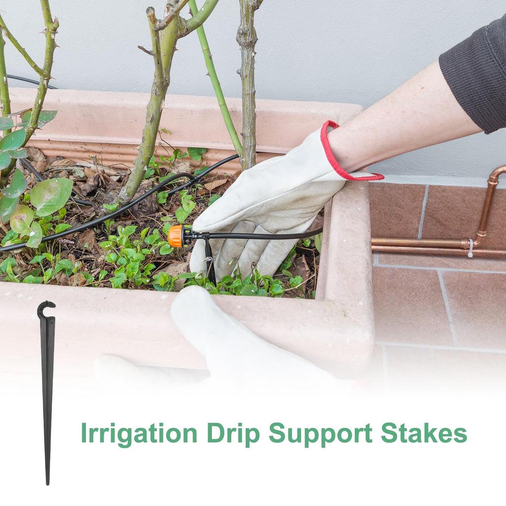 50pcs Drip Emitters Perfect for 4mm / 7mm Tube, Adjustable 360 Degree Water Flow Drip Irrigation System for Watering System