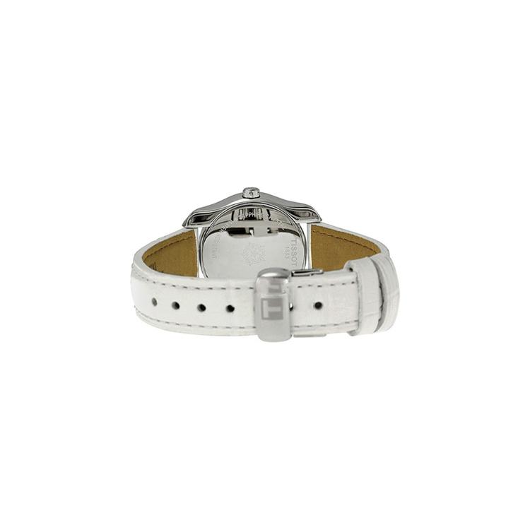 TISSOT Fashion Collection Quartz Movement Women's Watch 26mm White Dial Stainless Steel Case Leather Strap T023.210.16.111.00