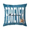Seahorse And Turtle Sofa Cushion Cover Comfortable Pillow Office Cover Living Room Home Decor Modern Printed Pillowcase Blue