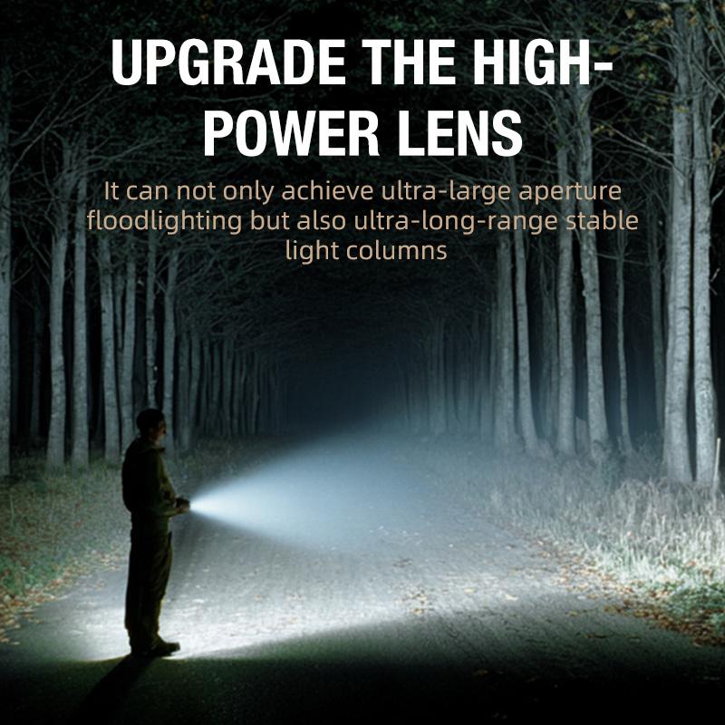 LED Flashlight, Strong Light Charging, Portable Outdoor Multifunctional Camping Lighting, Tent Light, Emergency Household Work L