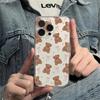 Cute Teddy Bear with Bow Pattern Phone Case for iPhone 17 16 15 14 13 12 11 16E Series Pro Max Plus Double Layer Protection