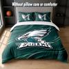 Set Biancheria da Letto Design Philadelphia Eagles 1 Copripiumino + 2 Federe Morbido Traspirante Biancheria da Letto per la Casa