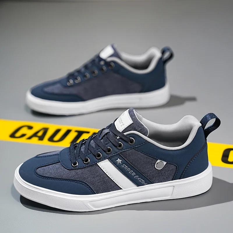 Men Shoes Canvas High Quality Breathable Flats Lace Up Leisure Big Size Fashion Comfort Soft Sole Non Slip Casual Shoes Men