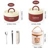 WORTHBUY Cute 304 Stainless Steel Thermal Bento Box With Handle Leak Proof Lunch Box Microwave Food Container For Students Adult