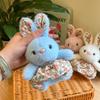 Cute Short Plush Bunny Doll With Fabric Dress For Gift Giving