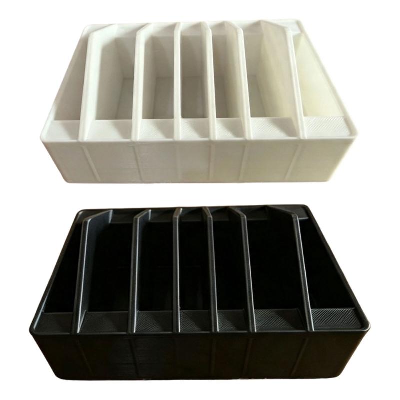 Resin Pliers Storage Rack with Six Upright Slots, Open Tray Layout for Home Repair Supplies and Workshop Storage