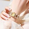 2pcs-Classic Retro Set Temperament Women's Bracelet Watch Square Bar Nail Women's Quartz Watch Bracelet Set