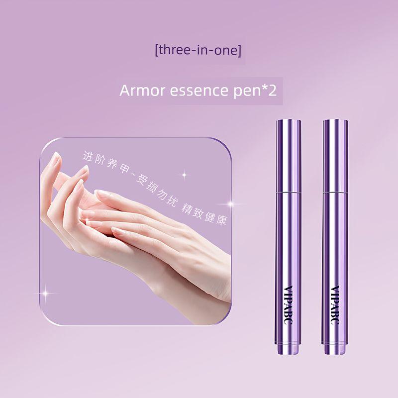 Three-In-One Manicure Essence Pen, Exfoliating, Manicure, Nail Care, Finger Edge Oil, Nutrient Solution, Damaged Care Oil, Anti-Breakage Essence Pen 3.5ml*2 Pieces