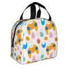 Featuring Neon Game Joystick Controllers Lunch Bag Women Geometric Thermal Cooler Insulated Lunch Boxes for Adult Office