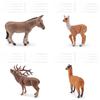 Donkey Alpaca Sheep Model Collection Pvc Figures For Home Decor And Educational Display