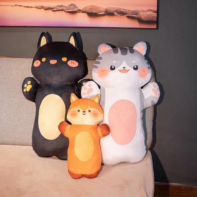 Cartoon Soft Black Cat Pillow Plush Toy Doll Rabbit Doll Home Pillow Girl Ragdoll