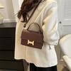 Trendy Street Style Pu Small Square Bag 2023 Winter New Casual Single Shoulder Crossbody Bag