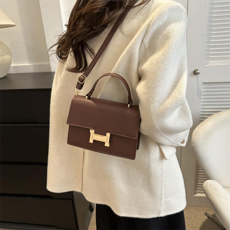 Trendy Street Style Pu Small Square Bag 2023 Winter New Casual Single Shoulder Crossbody Bag