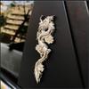 Car Sticker Car Sticker 3D Dragon Metal Car Sticker 2pcs Auto Motorcycle Logo Badge Emblem Tail Decal,Black