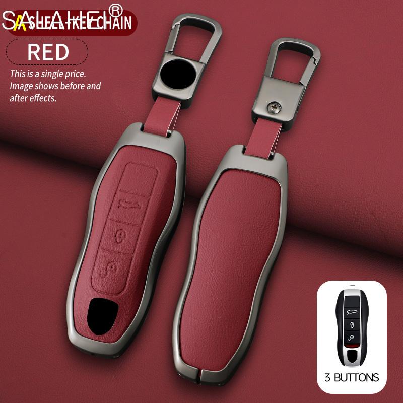 Car Key Case Cover Shell For Porsche Panamera Spyder Carrera Macan Boxster Cayman Cayenne 911 970 981 991 Keychain Accessories