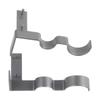 2Pcs Double Curtain Rod Bracket Steel 20lb Load Bearing Easy Assembly Curtain Rod Hooks for Home Office Silver