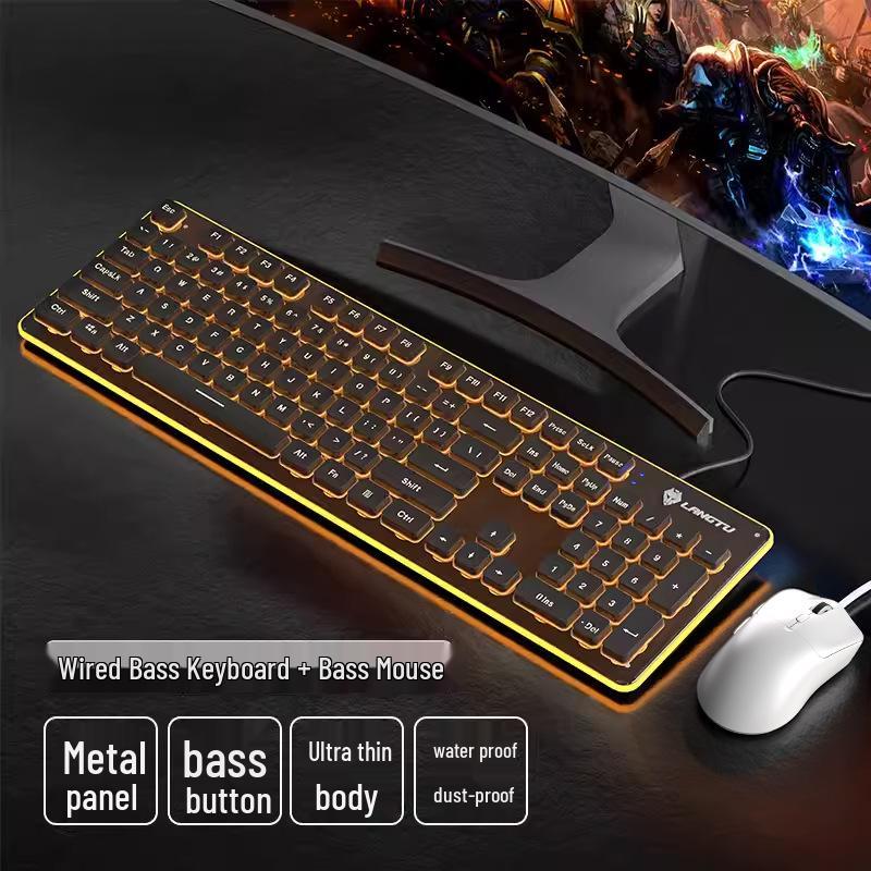 Langtu Wired Backlit Mechanical Keyboard for Office and Laptop Typing (Girls Edition)