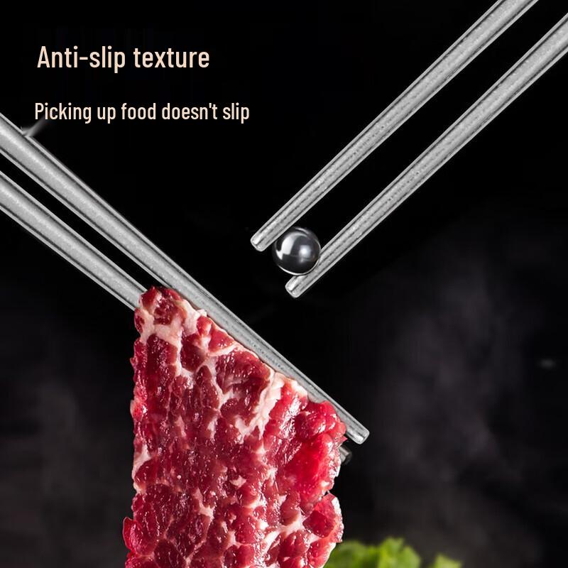 MAXCOOK Pure Titanium Anti-Bacterial Chopsticks (5 Pairs)
