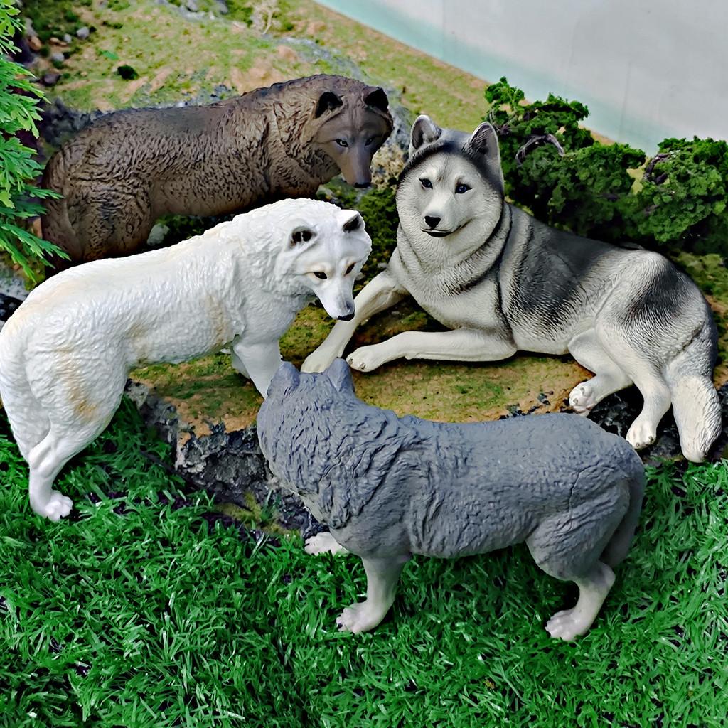 Wild Animal Wolf Model Pvc Toy For Children Educational Display And Collection