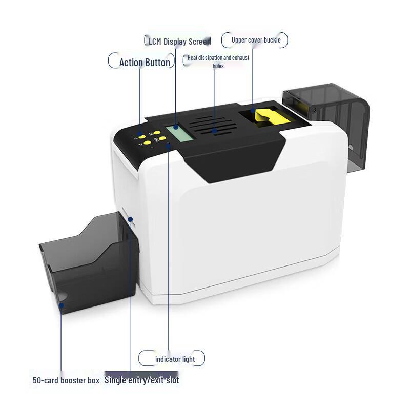 Ezscan EC230 Single-Sided PVC Card Printer CN plug (adapter included)