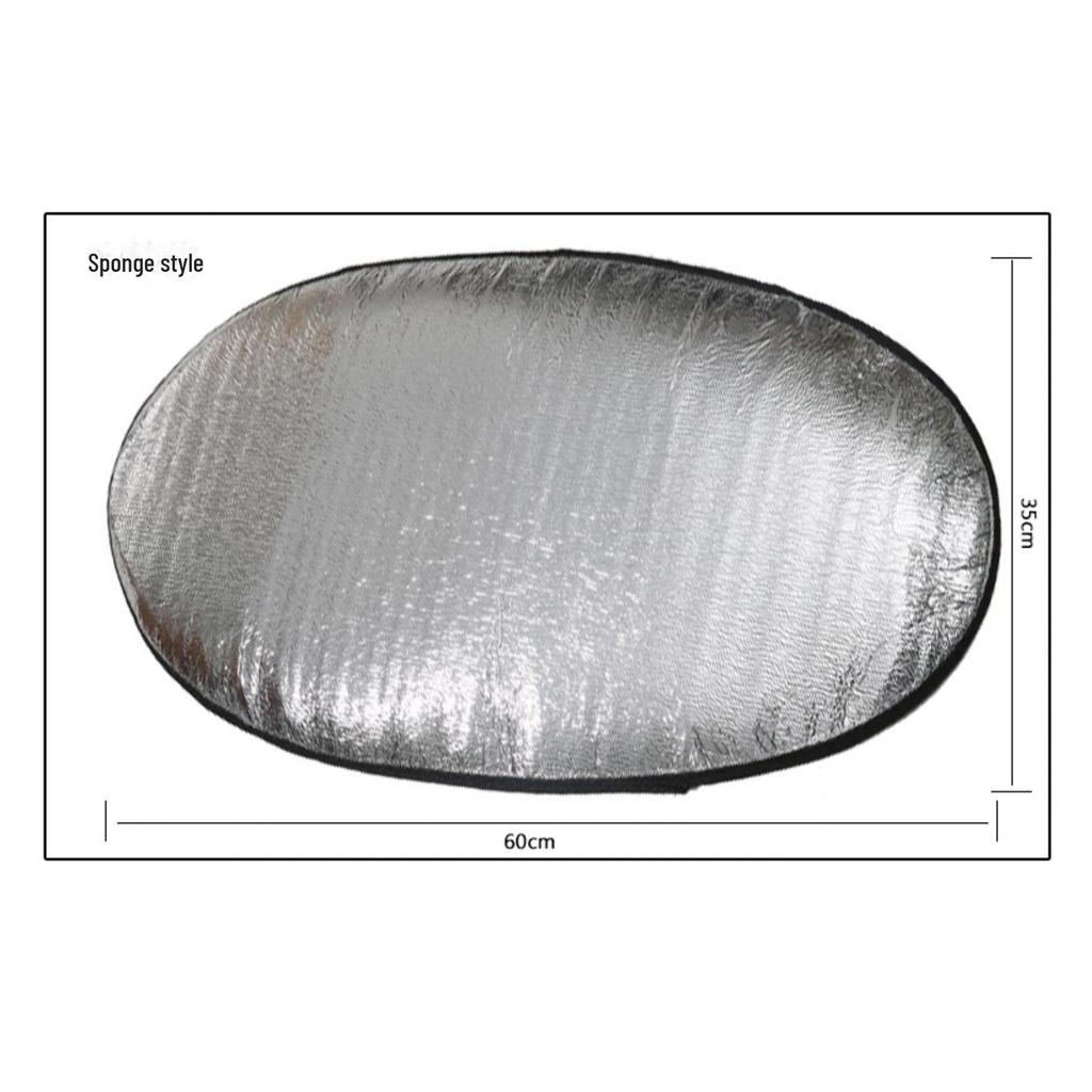 Sunscreen Electric Car Seat Cover with Aluminum Foil Film - Heat Insulation Reflective Design for Car and Motorcycle