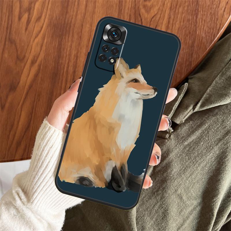 Anime Funny Fox Case For Xiaomi Redmi Note 14 Pro 13 12 11 10 15 Pro Plus Redmi 15 C 13 10C 12C 14C 13C Cover