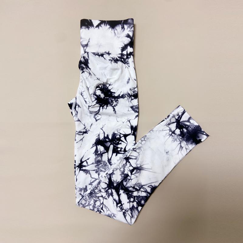 HNYHWKR Seamless Tie-Dye High-Waist Yoga Leggings: Stretch, Butt-Lift, Sweat-Wicking.