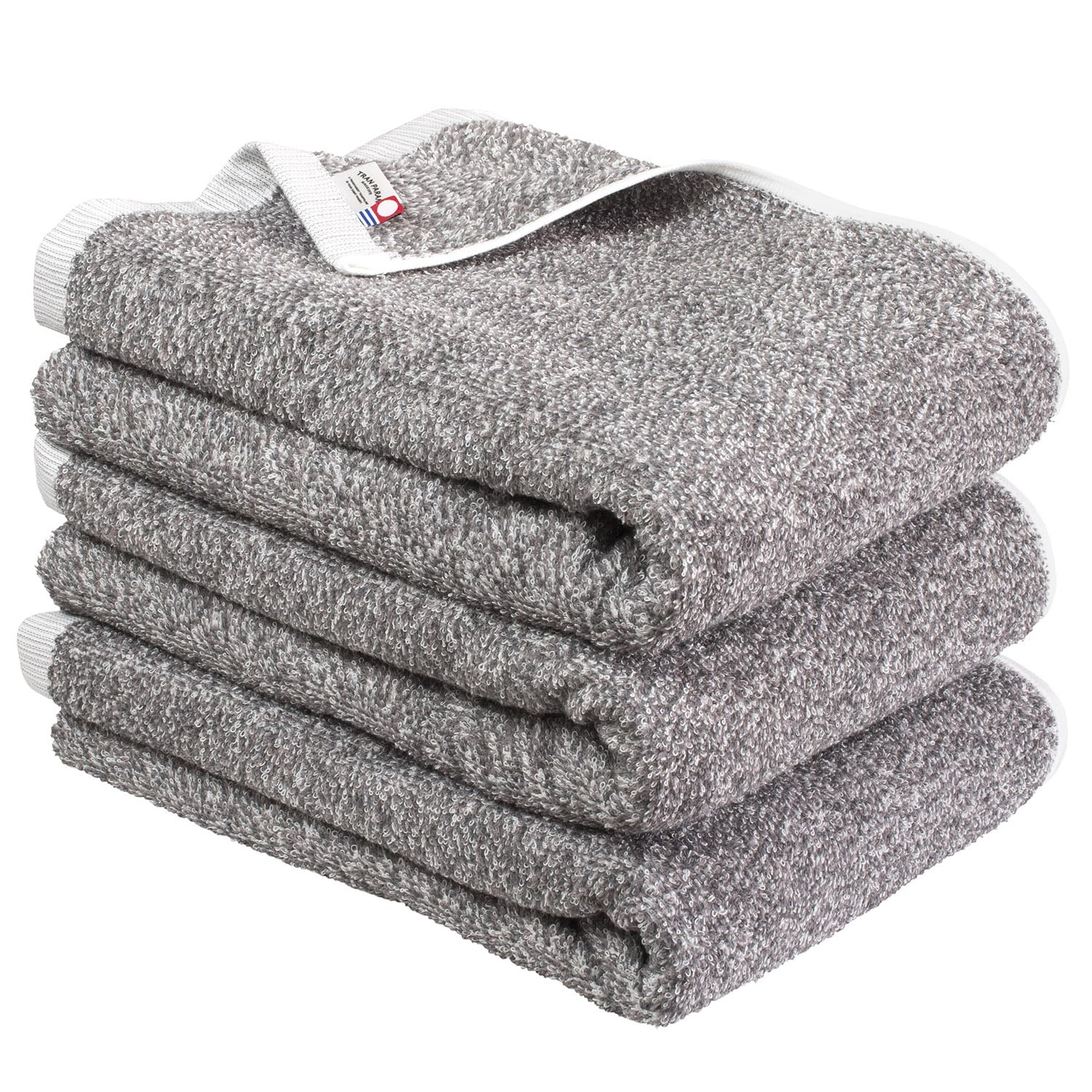 

Transparan Imabari Towel Bath Towels, Mixed Colors, Set of 3, 64 x 125 cm, Imabari Certified, Absorbent, 100% Cotton (Brown)