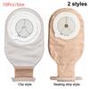 10Pcs Drain Valve One-Piece System Colostomy Bags For Adults Disposable Colostomy Pouch Opening 20-65Mm With Clip Closure