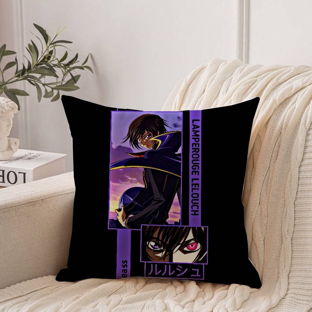 CODE GEASS Lelouch Of The Rebellion Pillow Case Home Decor Throw For Sofa Bed Car Room Decor Gift Idea