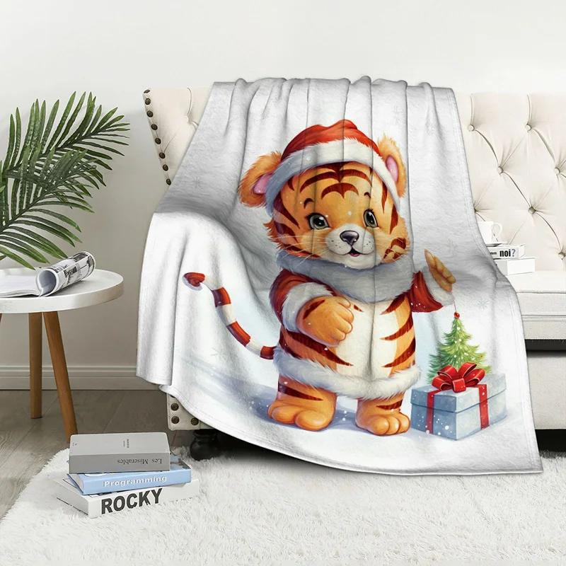 Home decoration plush Throw Sofa blanket Bedspread bed fluffy soft blankets decor Plaid Modern simple Merry Christmas winter