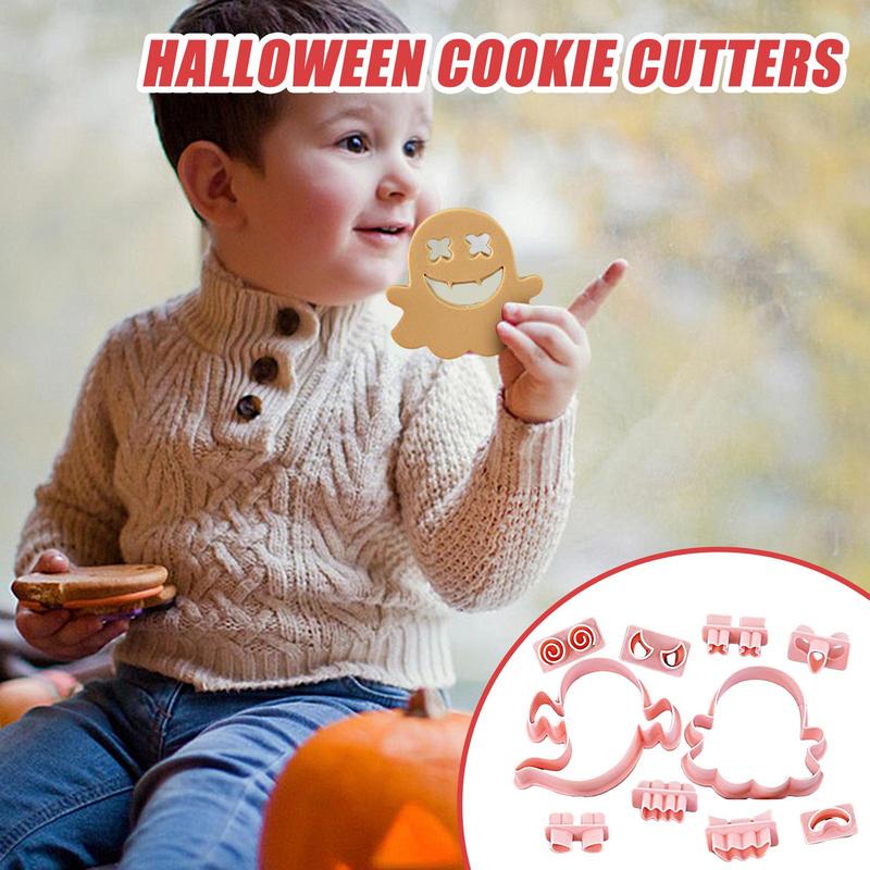 Cookie Cutters Mold Halloween Cookie Molds Kit Ghost Pattern Design Cookie Cutter For Chocolate Cake Fillings Cake Decorations