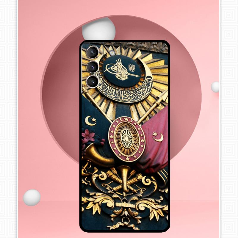 Osmanlı İmparatorluğu Arması Kılıfı Samsung Galaxy S24 Ultra S22 Plus S20 S21 FE S8 S9 S10 Note 10 20 S23 Ultra Kapak