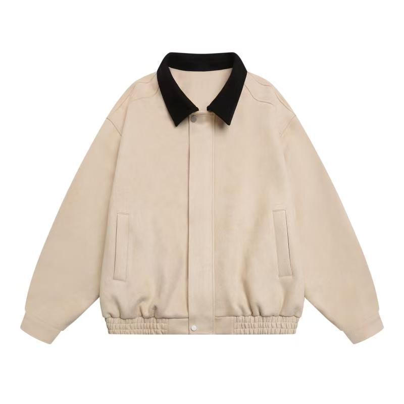 

Unisex Heavyweight Deerskin Velvet Zip-Up Sweatshirt with Turn-Down Collar, 500g, Solid Color, Customizable Print Small