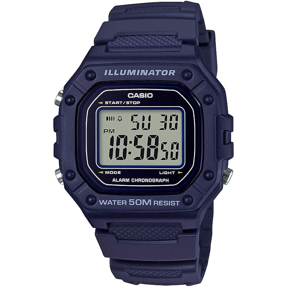 Casio Men s W218H-2A Blue Digital Watch