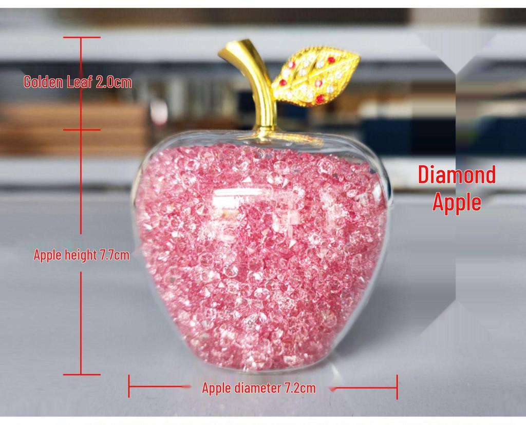 Christmas Crystal Apple Gift for Girlfriend or Wife - Perfect Birthday or Home Decor Piece for Best Friend