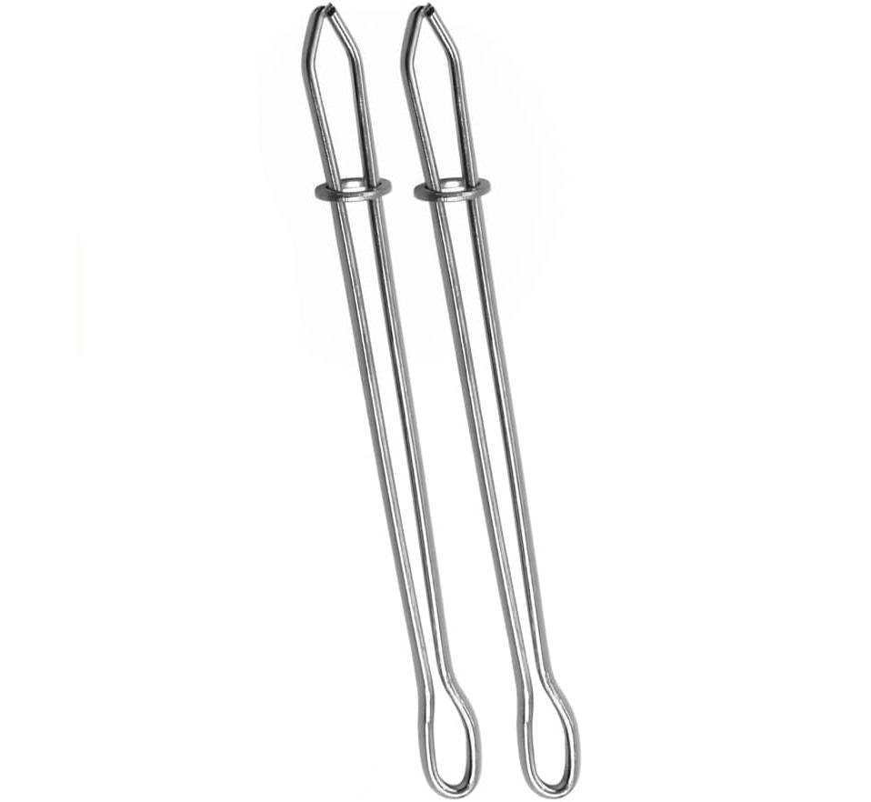 2pcs DIY Rope Threader Clip Drawstring Threader Tool Metal Drawstring Threader Elastic Sewing Tweezer for Replacement Drawstring for Home