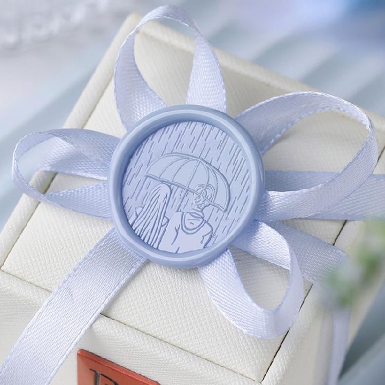 Round Wax Seal Stamp Head for Scrapbooking, Party Invitations Gift Packing Decor