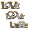 Wooden Ornament Retro Style LOVE Words Wedding Desktop Table Centerpieces LOVE Sign Durable Handicraft