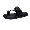 Thick-soled Toe Love Rhinestone Cool Slippers Women's 2025 Summer New Outer Beach Shoes