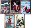 Donley Tin Sign American Beauty Set of 5 Wall Plates Retro Goods Interior (Cafe)