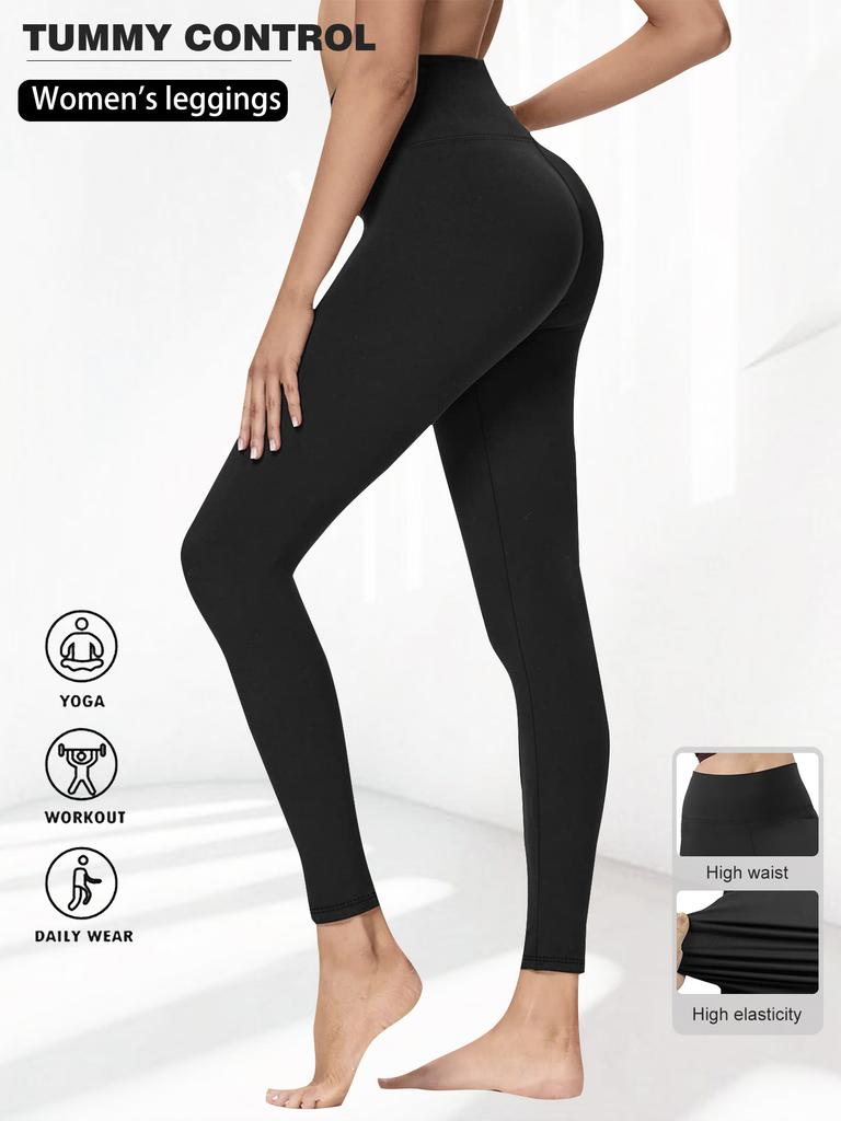 High-waisted Yoga Pants for Women High-elasticity Waist-cinching Yoga Sports Leggings On Sale
